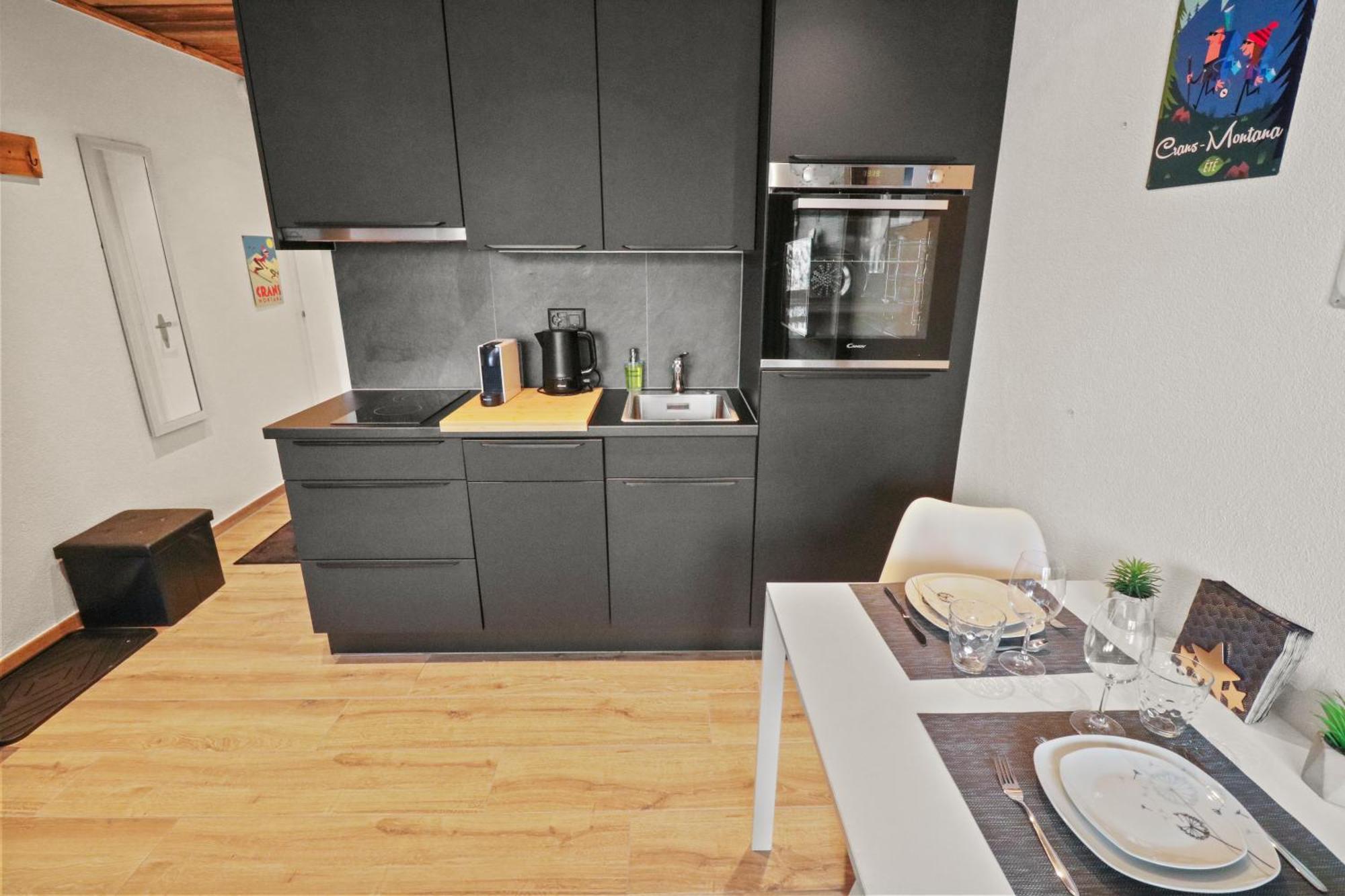 Joli Studio Avec Parking Gratuit Crans-Montana Eksteriør billede