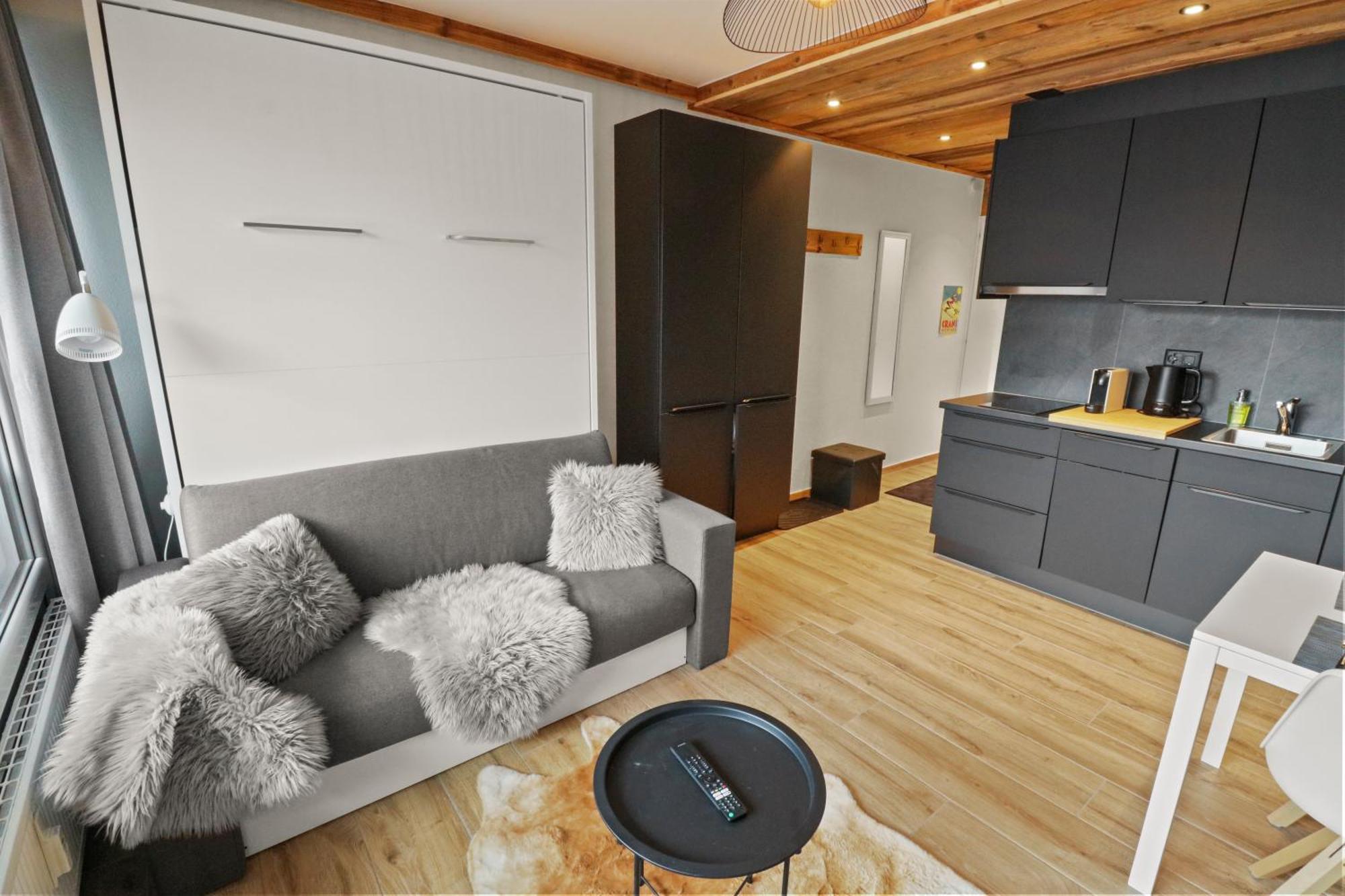 Joli Studio Avec Parking Gratuit Crans-Montana Eksteriør billede
