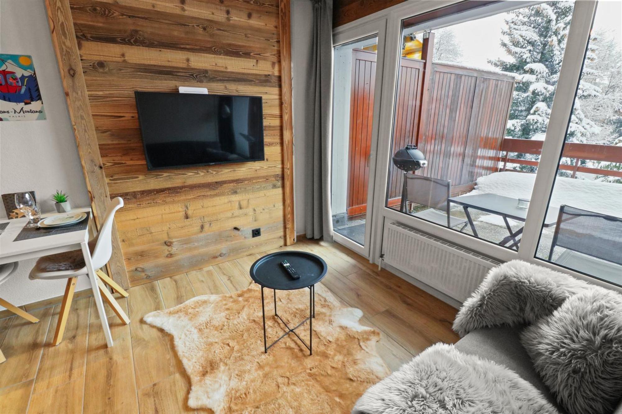 Joli Studio Avec Parking Gratuit Crans-Montana Eksteriør billede